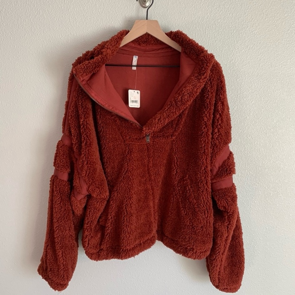 FREE PEOPLE MOVEMENT NANTUCKET FLEECE - NWT - RUST